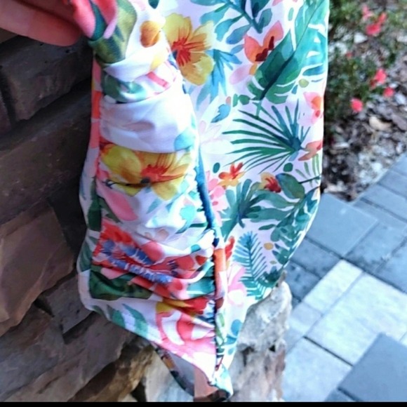 Modcloth The Linden One Piece Swimsuit Floral Medium - Picture 8 of 9